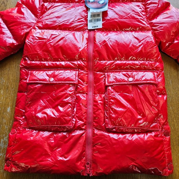 NEW Jeanswest Marvel Spider-Man Boys 7-9/Years Red Down Puffer Coat Size 130/64 - Picture 3 of 13